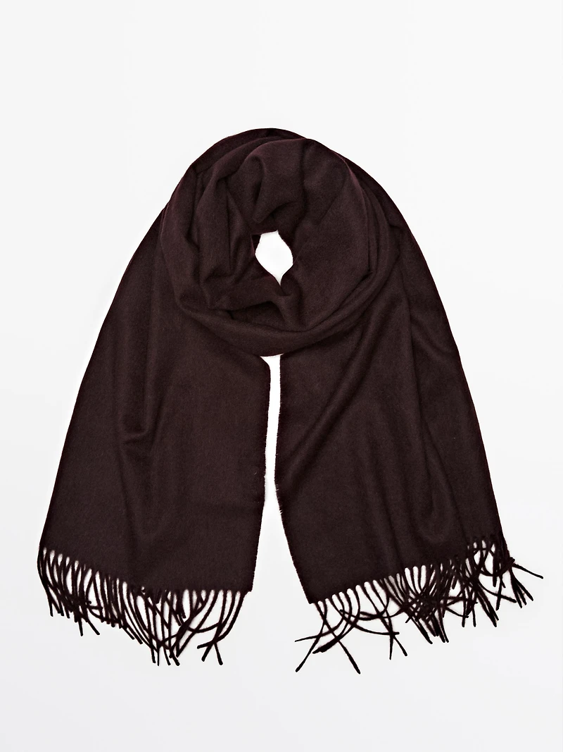 Wool blend scarf