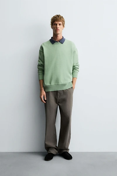 REVERSE EFFECT COTTON SWEATER