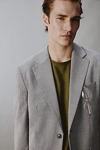 VESTE REGULAR FIT COSTUME PIED-DE-POULE