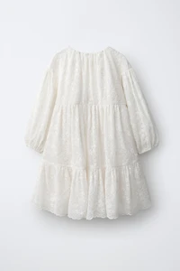 JEWEL BUTTON LACE DRESS