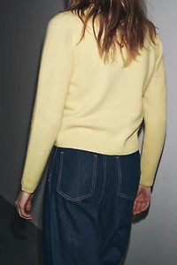 100% WOOL BASIC SWEATER