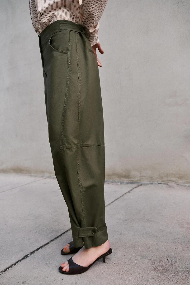BARREL PANTS WITH BELT LOOPS