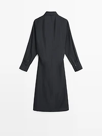 Midi dress with draped detail