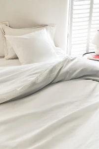 EMBOSSED COTTON AND LINEN DUVET COVER