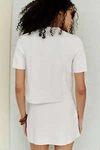 GILET EN MAILLE MANCHES COURTES