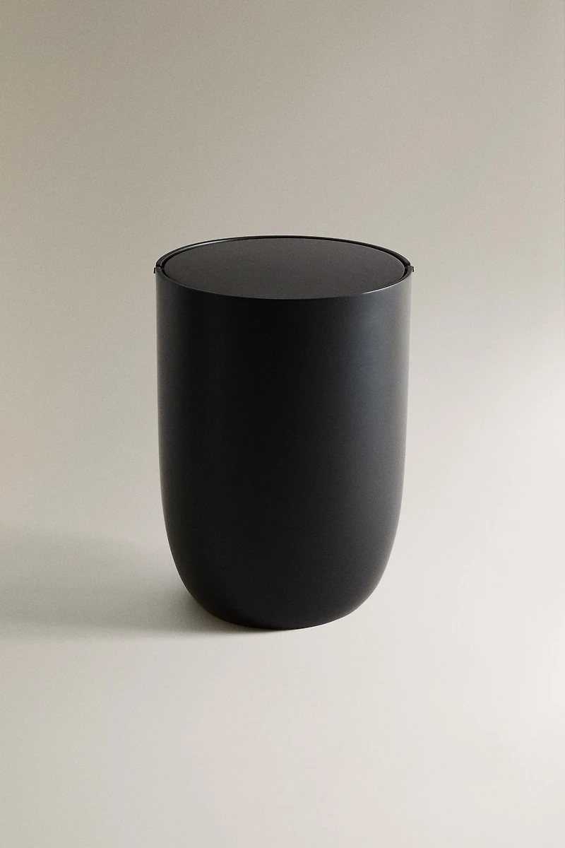 POUBELLE SALLE DE BAIN RÉSINE NOIRE