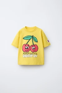 CHERRY PRINT T-SHIRT