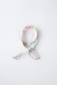 CROSS-STITCH FLORAL BANDANA