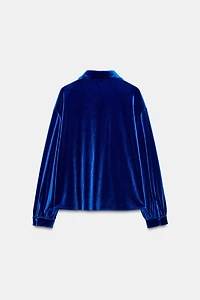 CHEMISE EN VELOURS AVEC LACETS