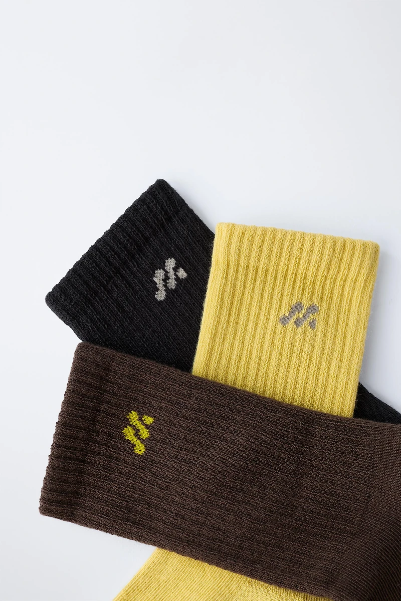 THREE-PACK OF LOGO SOCKS