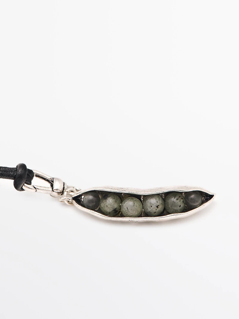 Leather pod pendant