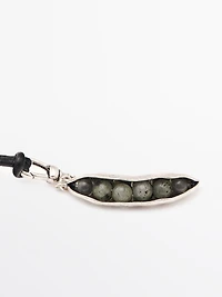 Leather pod pendant
