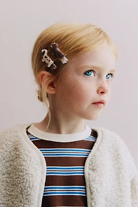 PACK OF THREE BARRETTE DOGS FLOCK