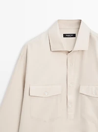 Cotton shirt with pockets
