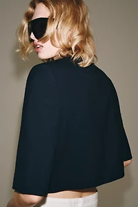 ZW COLLECTION CROPPED SHORT SLEEVE BLAZER