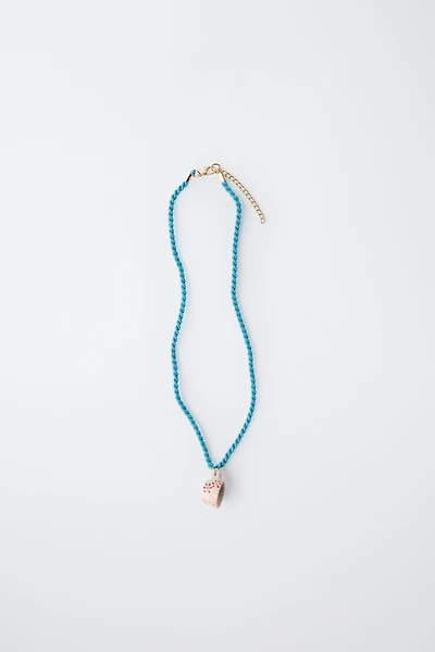 CERAMIC CUP CORD NECKLACE