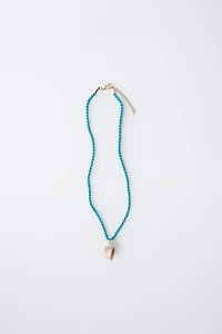 CERAMIC CUP CORD NECKLACE
