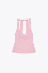 HALTER BACK BOW TOP