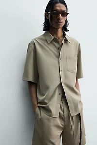 CHEMISE RELAXED FIT EFFET DÉLAVÉ