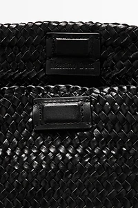 Braided nappa leather bag