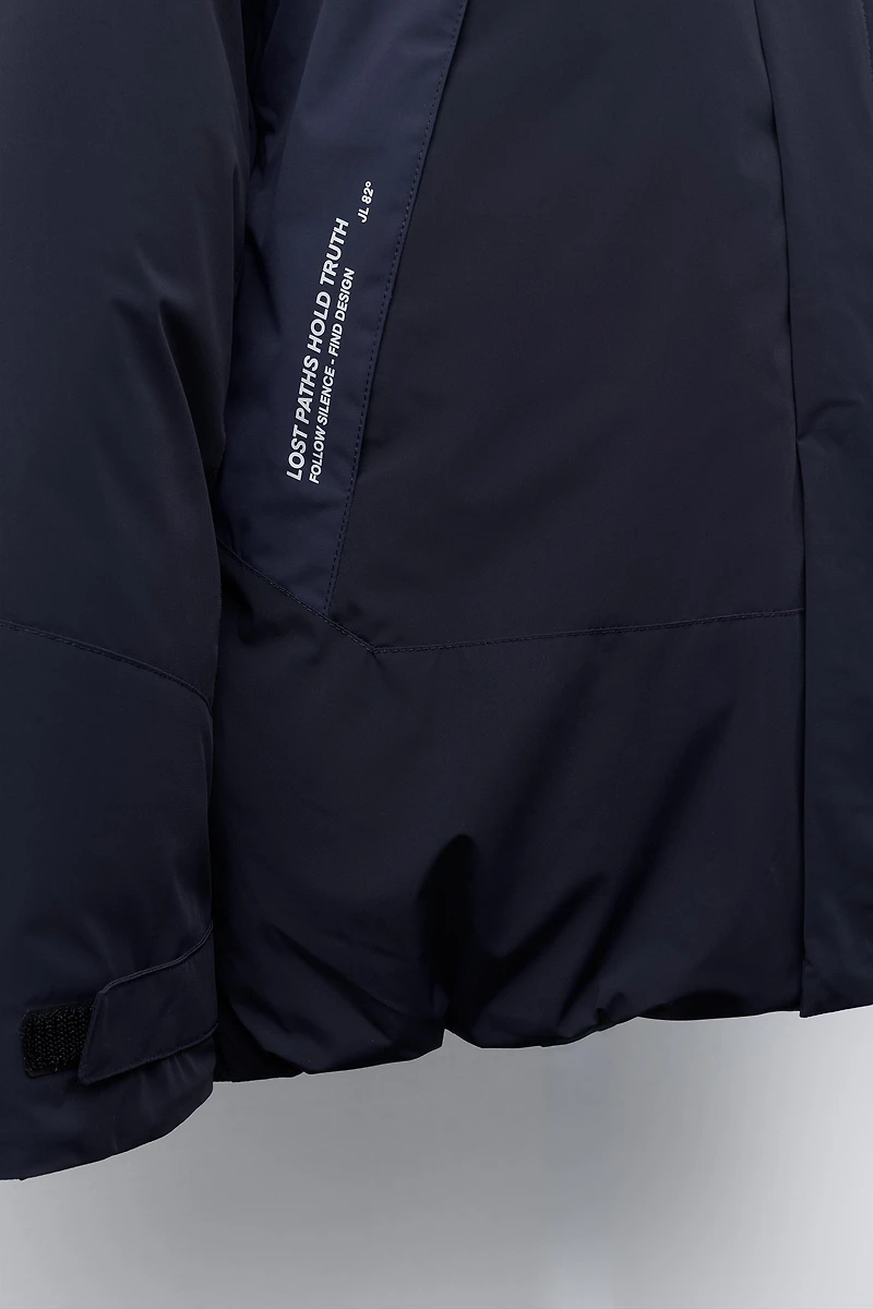 COLOR BLOCK PUFFER JACKET