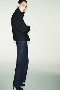 SHORT WOOL COAT WITH HIGH NECK