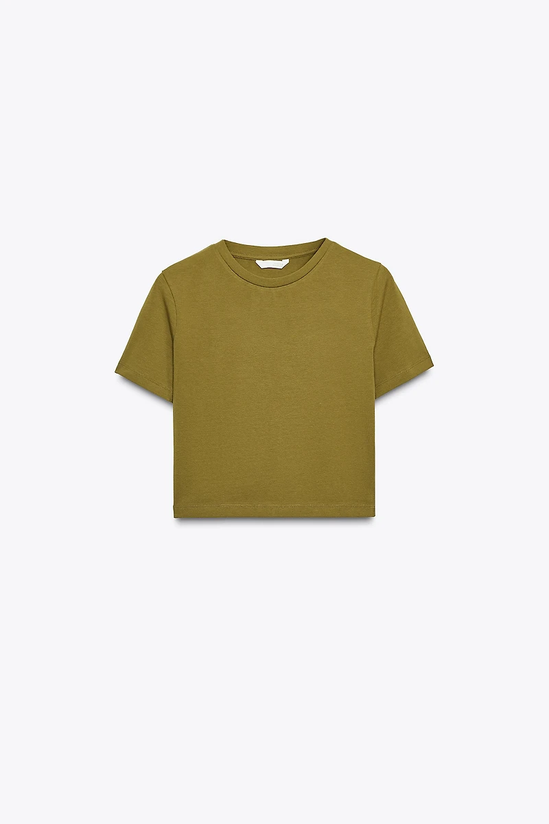 CROPPED STRETCH T-SHIRT