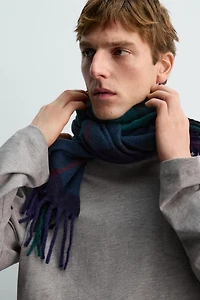 WOOL BLEND PLAID SCARF AARON LEVINE X ZARA