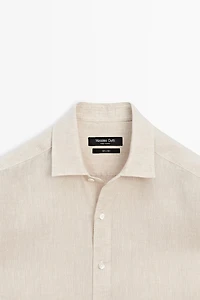 Chemise regular fit délavée 100 % lin