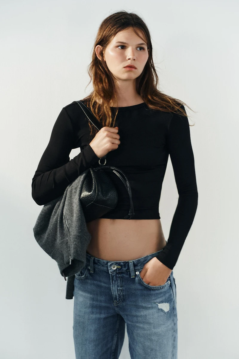 LONG SLEEVE COTTON T-SHIRT