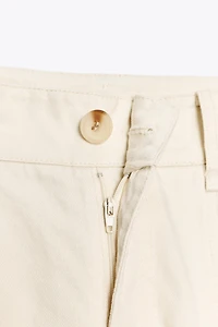 WIDE LEG BELTED PANTS