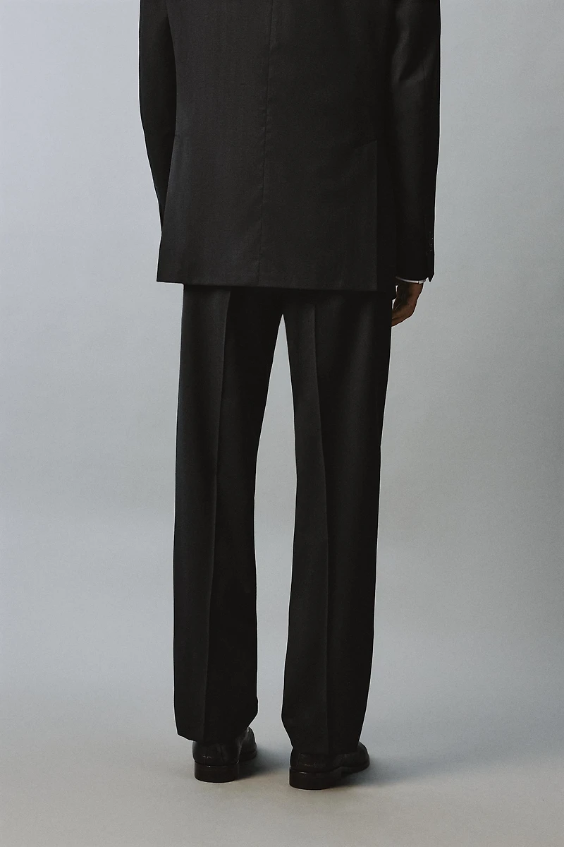 PANTALON PLISSÉ DE COSTUME 100% LAINE