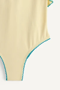 LIMITED EDITION EMBROIDERED CONTRAST SWIMSUIT
