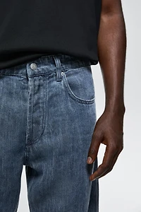 Jean jambe large 100 % lin