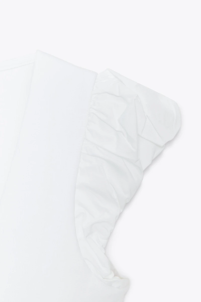 CONTRAST BOW T-SHIRT
