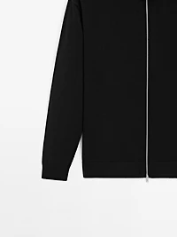 100% cotton zip cardigan