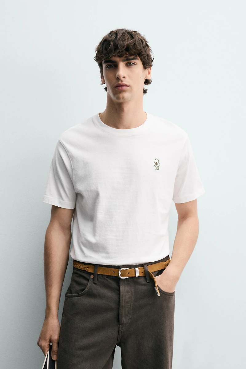 AVOCADO EMBROIDERED T-SHIRT