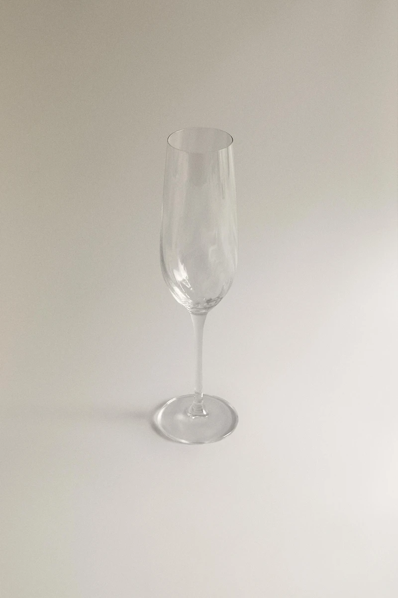 VERRE FLÛTE CRISTALLIN RELIEF