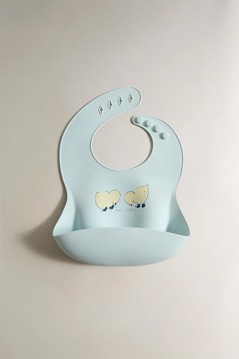 KIDS' SILICONE CHICK BIB