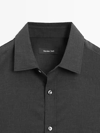 Chemise regular à micro-carreaux