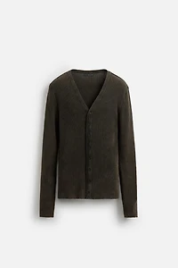 WASHED RIB CARDIGAN