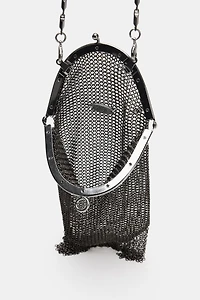 MINI SAC SEAU EN MAILLE MÉTALLIQUE