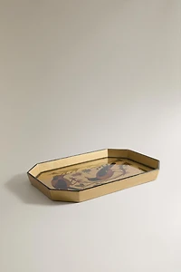 GOLD LACQUERED DECORATIVE TRAY | MARISA BERENSON