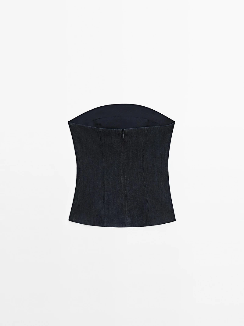 Top bustier denim