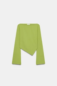 ASYMMETRIC BOAT NECK T-SHIRT