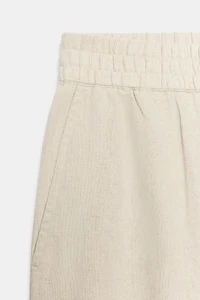 LINEN BARREL PANTS