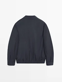 Blouson pied-de-poule laine