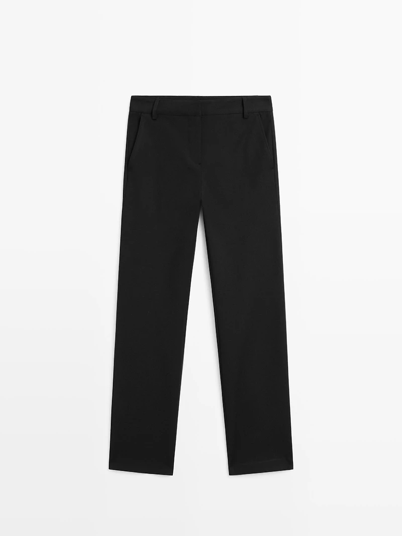 Straight-leg technical trousers