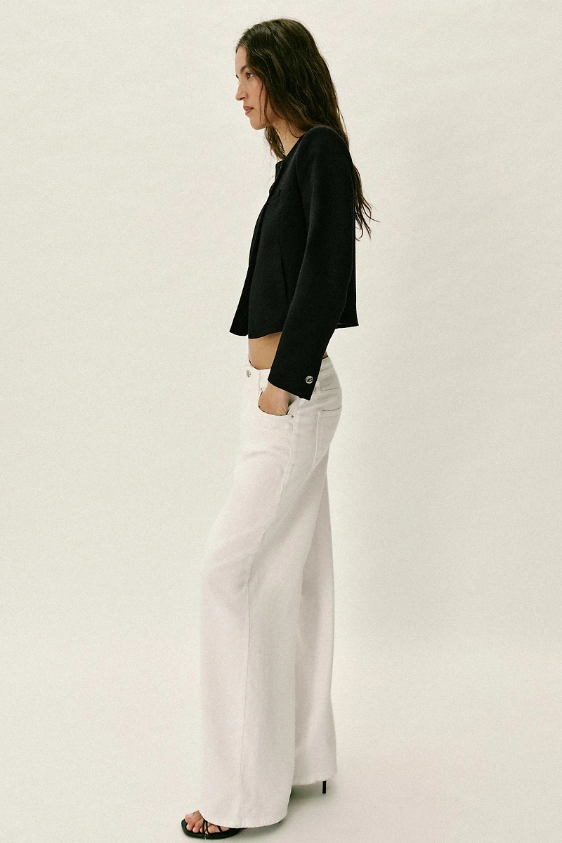 CROPPED DOUBLE-BREASTED BLAZER