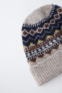 BONNET EN MAILLE JACQUARD